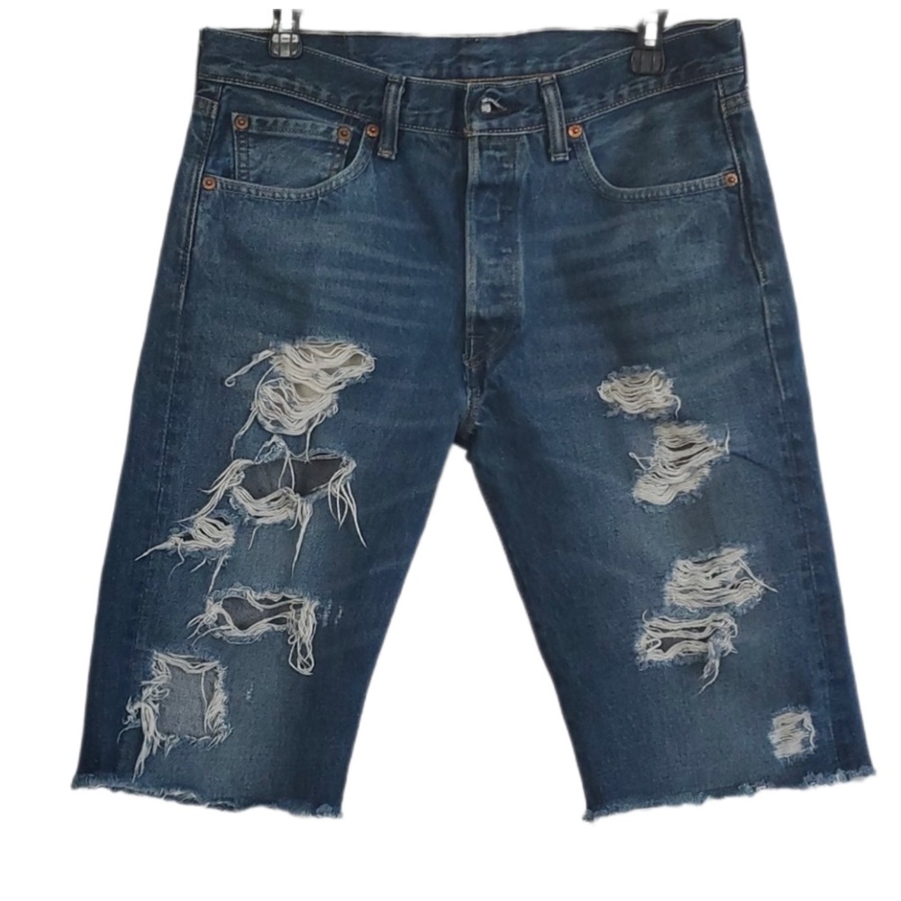 Levi's Men's Distressed Blue Jean Shorts
